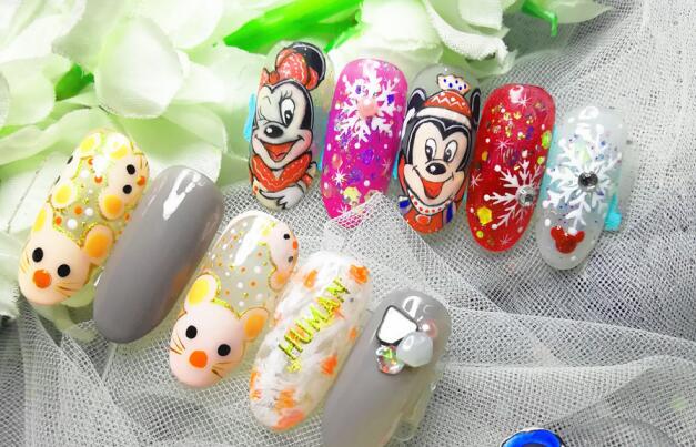 麗竹美甲學?！笆蟆毕抵黝}作品