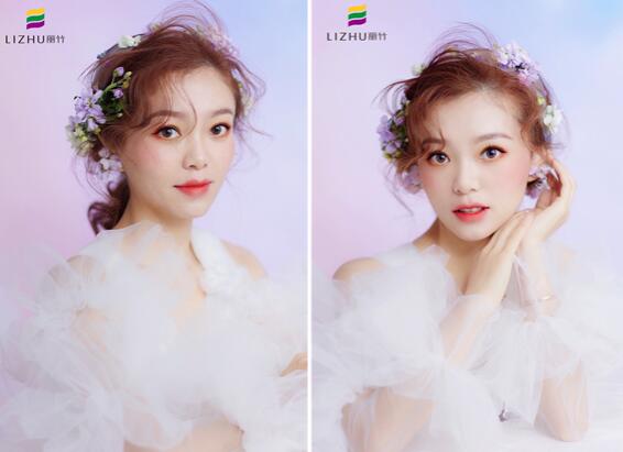 麗竹彩妝作品：減齡鮮花新娘造型