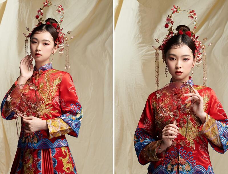 中式秀禾新娘，展示廣西彩妝培訓(xùn)學(xué)校實(shí)力