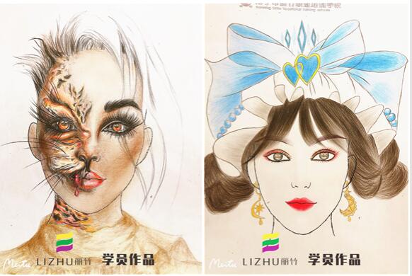 紙妝美人圖，實(shí)力演繹廣西學(xué)化妝哪家好