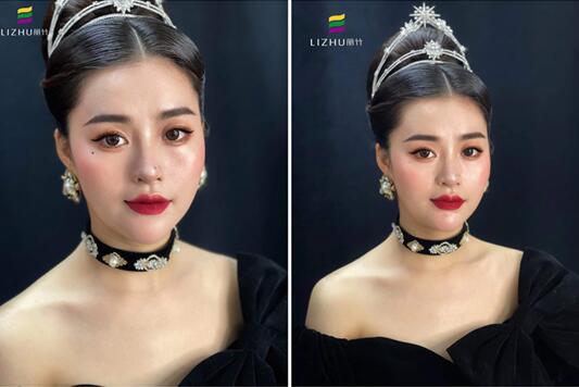 韓系名媛造型 ，南寧網(wǎng)紅化妝培訓(xùn)作品