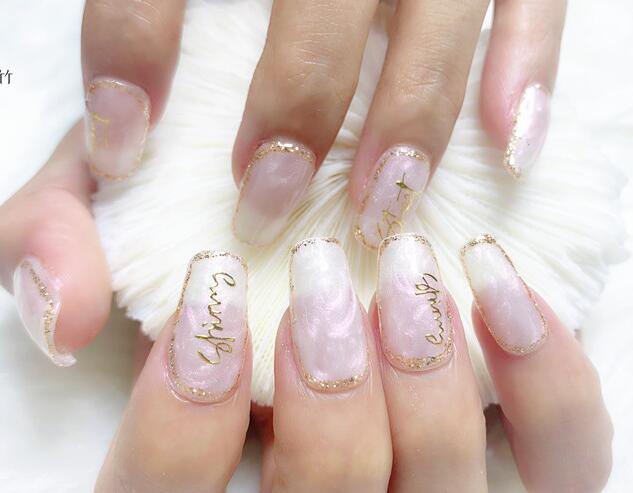 貝母螺紋膠美甲  | 南寧學美甲到麗竹