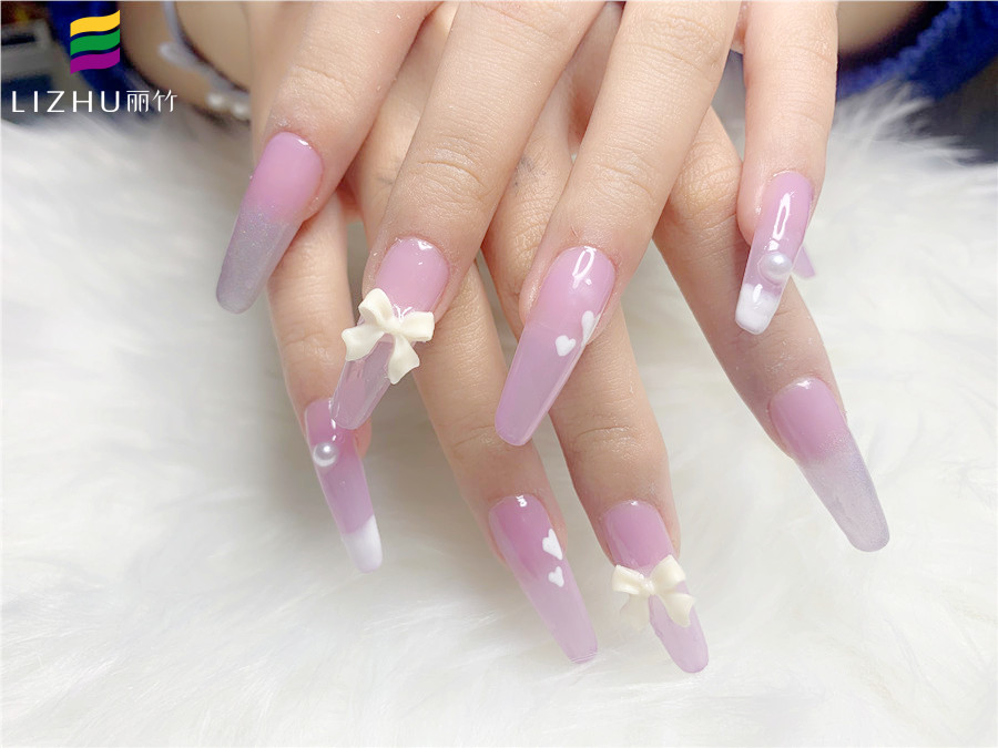 蝴蝶結(jié)延長甲 | 建議廣西學美甲到麗竹