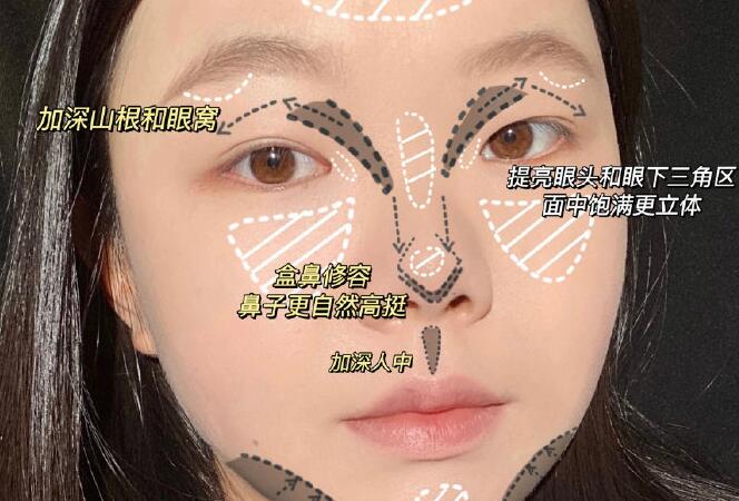 不同臉型修容教程，廣西彩妝師學(xué)習(xí)分享