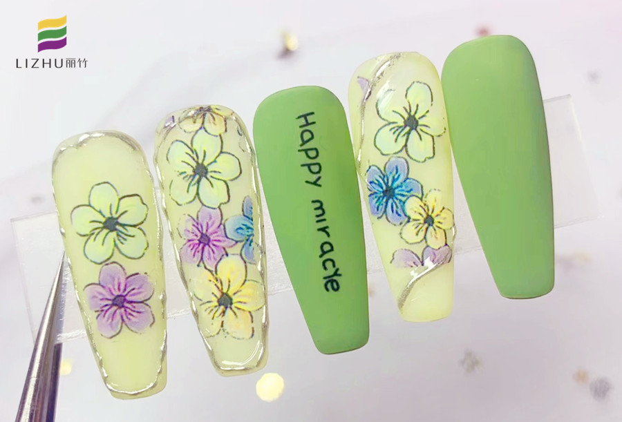 綠色系美甲推薦，廣西美甲網(wǎng)紅分享