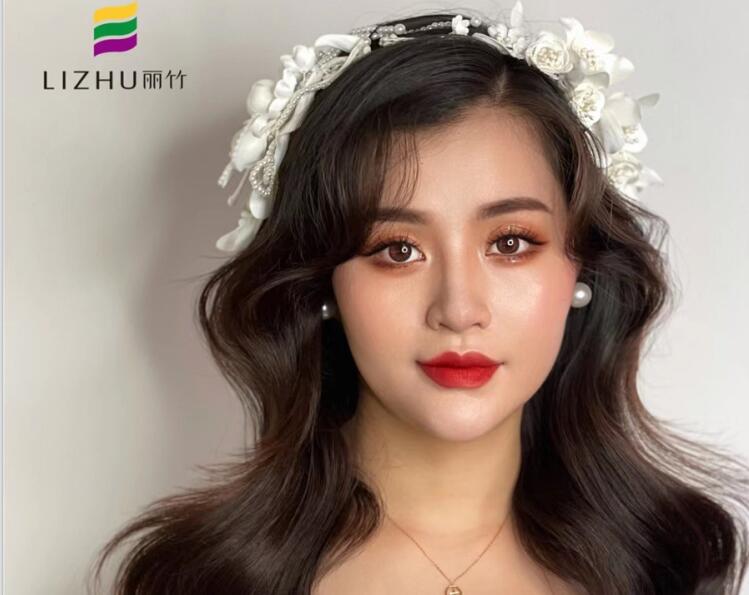 韓式披發(fā)新娘，彩妝化妝培訓學校作品