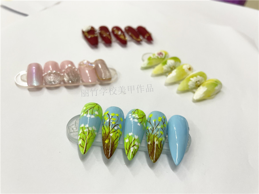 夏日美甲圖片顯白氣質(zhì)2022，南寧美甲培訓(xùn)專業(yè)作品