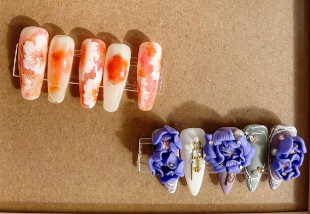 零基礎可以學美甲嗎？來看廣西美甲基礎班彩繪美甲作品