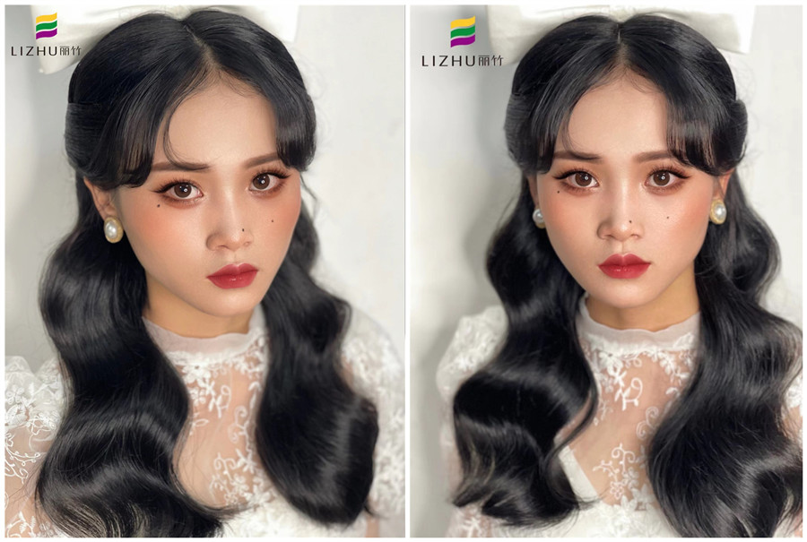 甜美裸妝新娘造型，廣西彩妝造型學校新娘作品