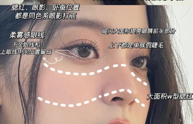 釣系眼妝教程，廣西彩妝美妝學校整理好了