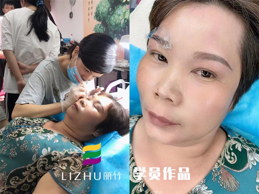 野生線條眉欣賞，南寧紋繡培訓(xùn)學(xué)校學(xué)員作品