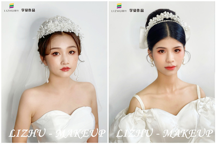 時(shí)尚新娘系列圖片，廣西南寧化妝學(xué)校新娘妝作品