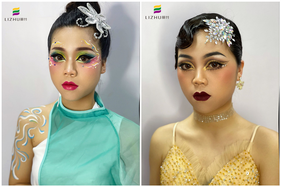 南寧化妝彩妝學(xué)校作品：拉丁舞造型、舞臺妝造型、國標(biāo)舞造型