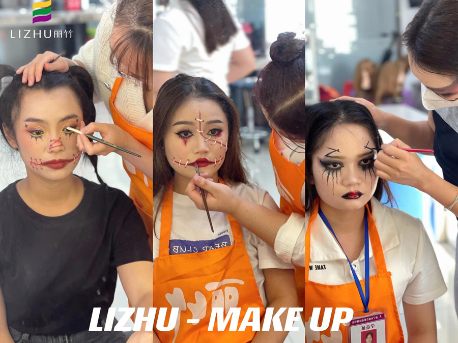 萬(wàn)圣節(jié)妝容，廣西化妝培訓(xùn)創(chuàng)意妝作品