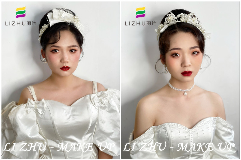 赫本風新娘造型 -- 南寧化妝學校新娘妝作品