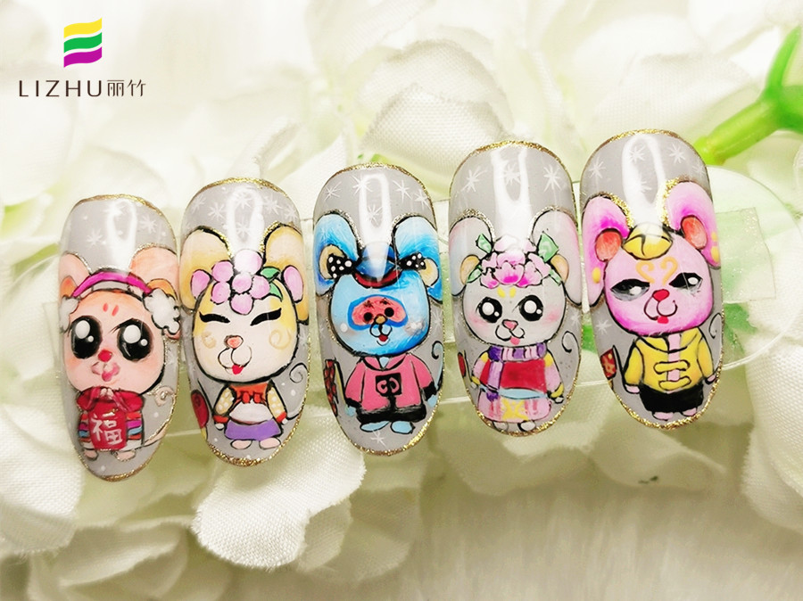 卡通美甲作品展實力，告訴你廣西美甲培訓學校學多久？