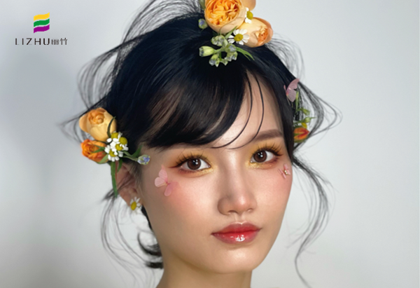 森系鮮花造型，廣西美妝技術(shù)學(xué)校作品