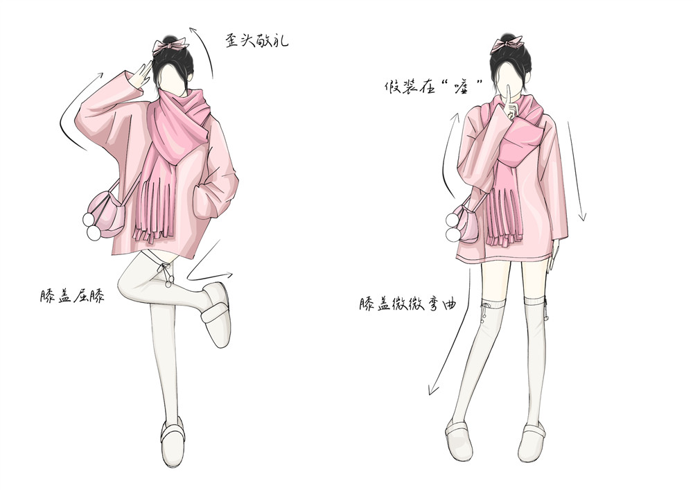 甜妹戶外拍照姿勢，廣西省彩妝造型培訓(xùn)教你