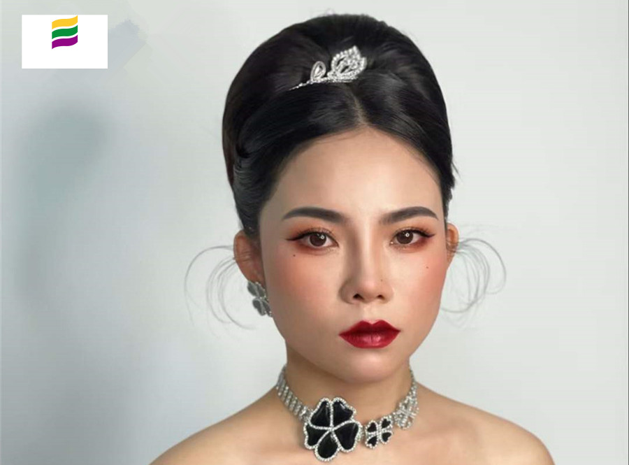 赫本新娘造型，廣西培訓化妝寫真