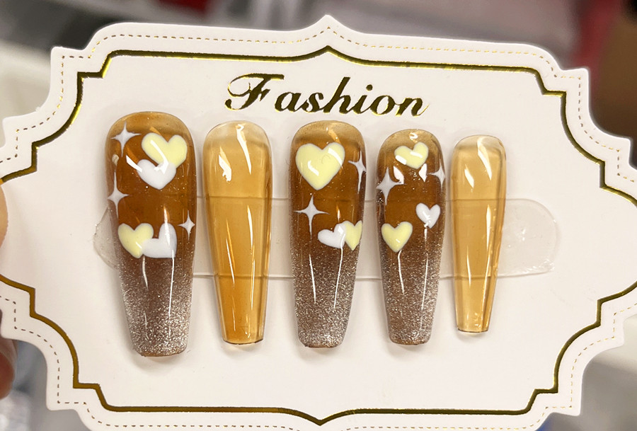 愛(ài)心美甲，廣西美甲學(xué)員課堂實(shí)操作品