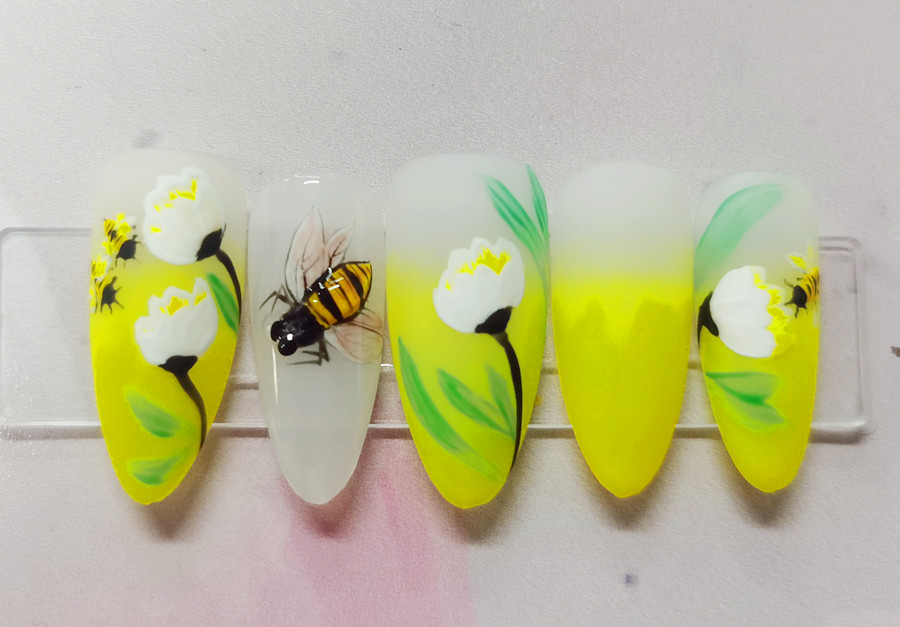 馬卡龍美甲，廣西美甲培訓學員作品