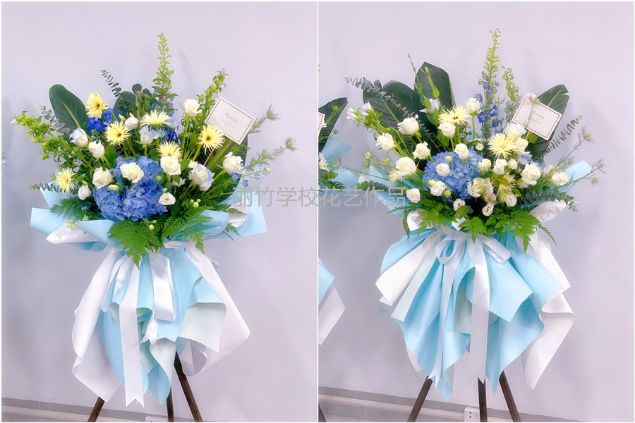 韓系開業(yè)花籃，廣西花藝職業(yè)技術(shù)學(xué)校作品