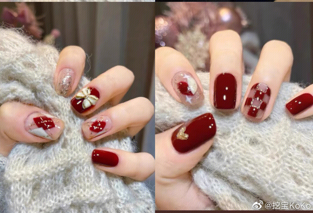 紅色美甲推薦，廣西學(xué)美甲手藝