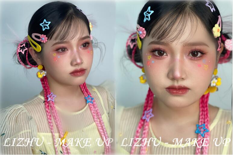 多巴胺妝容造型，廣西化妝彩妝培訓(xùn)作品