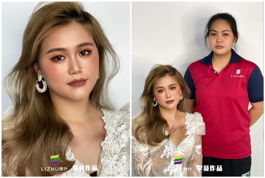 泰式披發(fā)造型，南寧化妝培訓(xùn)學(xué)員作品