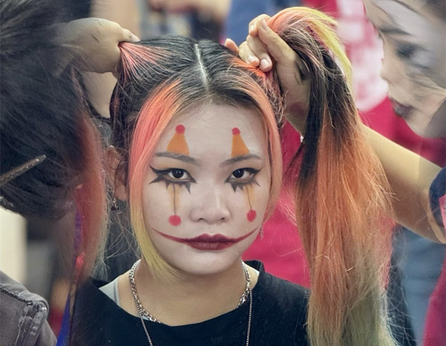 萬圣節(jié)妝容圖片，南寧化妝彩妝造型培訓(xùn)學(xué)校作品