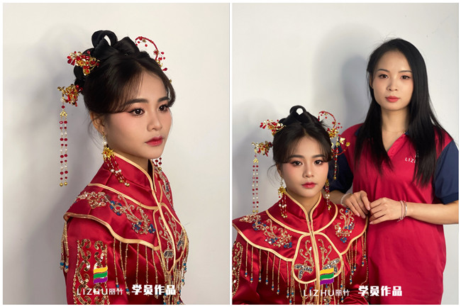 新中式新娘，實(shí)力演繹廣西學(xué)化妝去哪里？