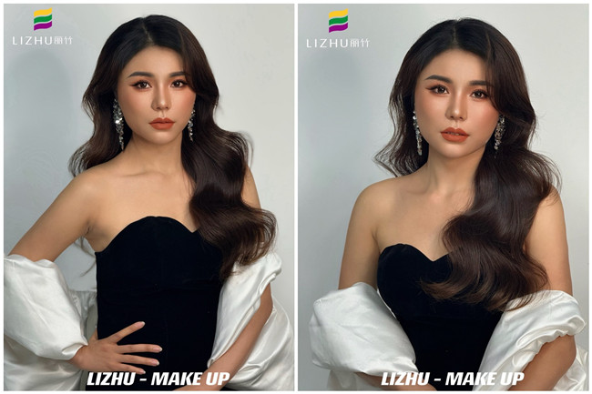 輕泰披發(fā)造型，廣西學(xué)化妝寫真拍攝作品