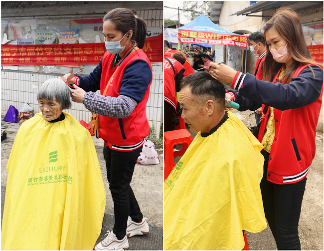 不懼寒冷！南寧美發(fā)職業(yè)技術(shù)學(xué)校志愿者進(jìn)行外出實(shí)踐