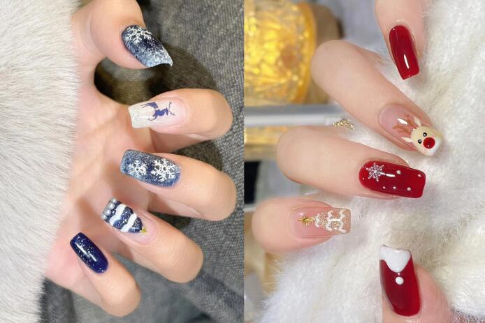 圣誕美甲款式，廣西美甲造型學習推薦