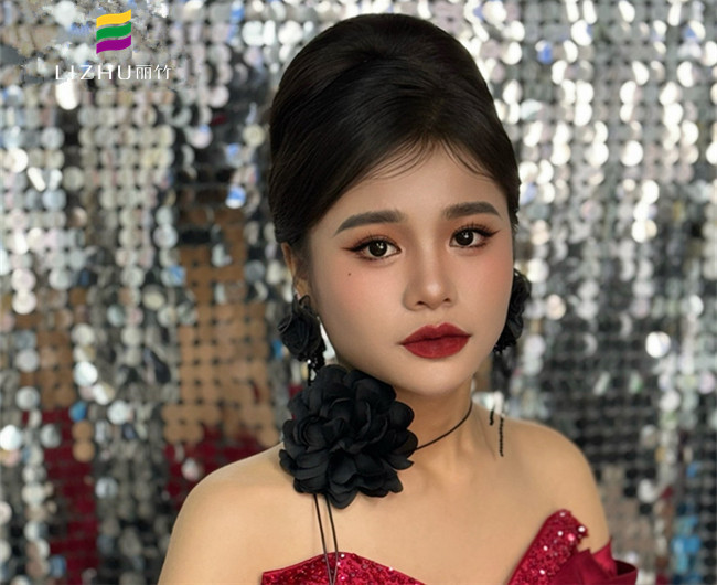 復古年會造型，南寧化妝美業(yè)學習作品