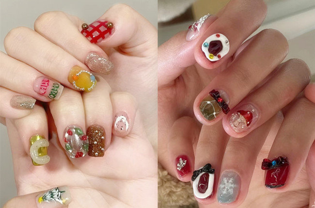 網紅圣誕美甲圖片，南寧美甲師傾情推薦