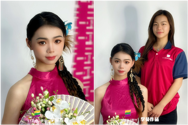 新中式晨袍造型，廣西學化妝高彩培訓作品