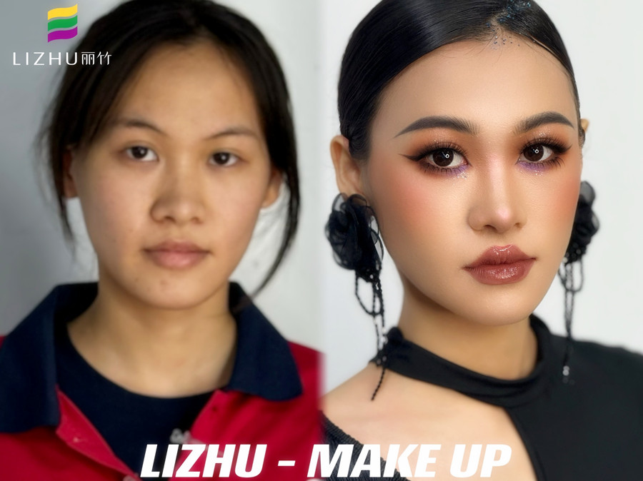 素人改造，南寧化妝培訓(xùn)學(xué)校課堂手法示范