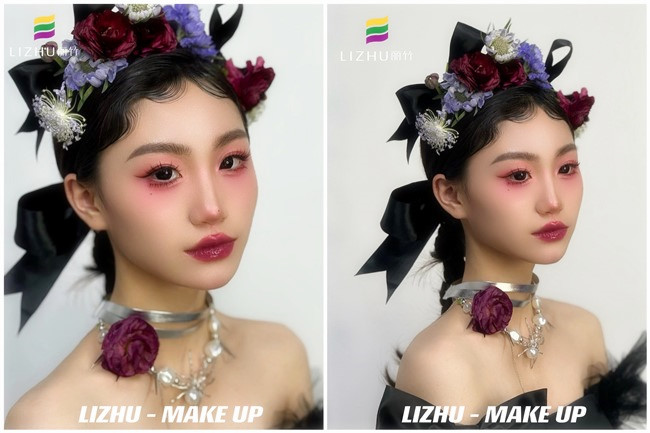 廣西彩妝學(xué)校品牌：復(fù)古鮮花造型