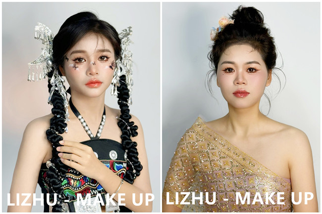 民族風(fēng)造型，廣西化妝形象學(xué)校作品