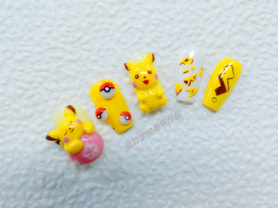 卡通立體雕花美甲，廣西美甲學校排行推薦分享