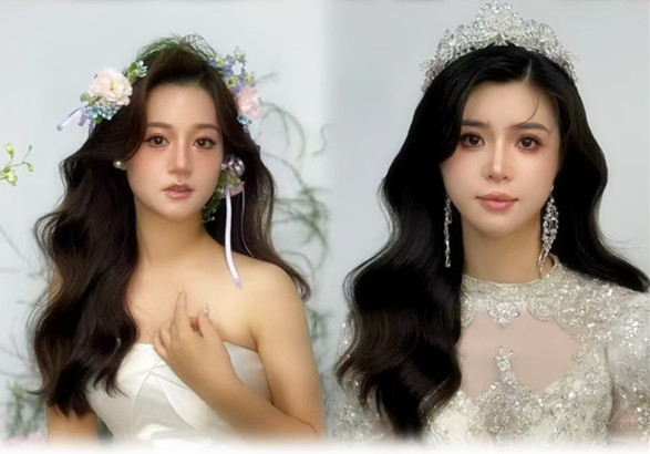 學(xué)員披發(fā)造型合集，廣西化妝彩妝培訓(xùn)進(jìn)修作品