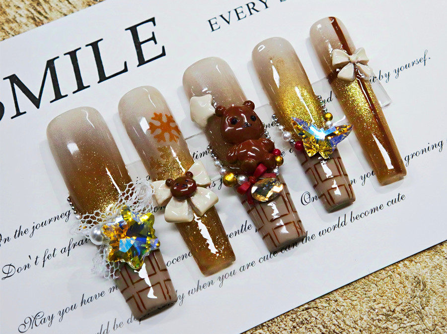 巧克力熊美甲，廣西美甲學徒熱門款推薦