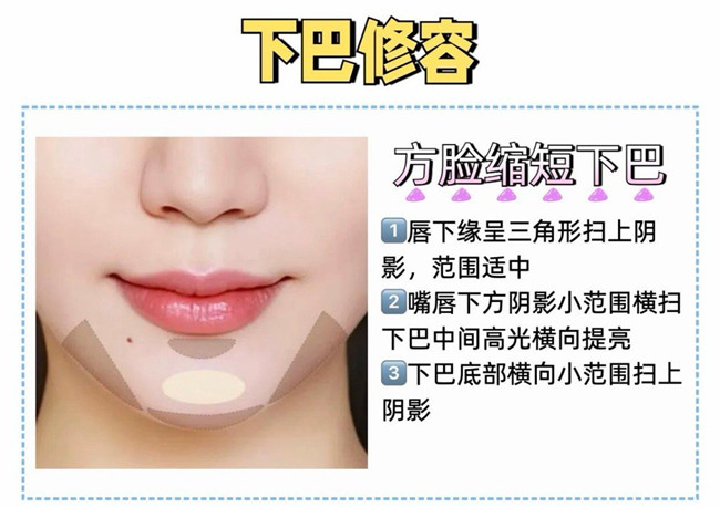 南寧化妝師：不同下巴如何修容？
