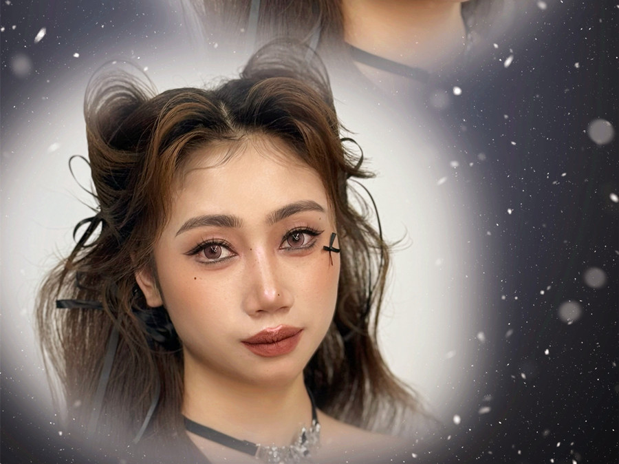 復(fù)古貓耳造型，廣西彩妝培訓(xùn)推薦