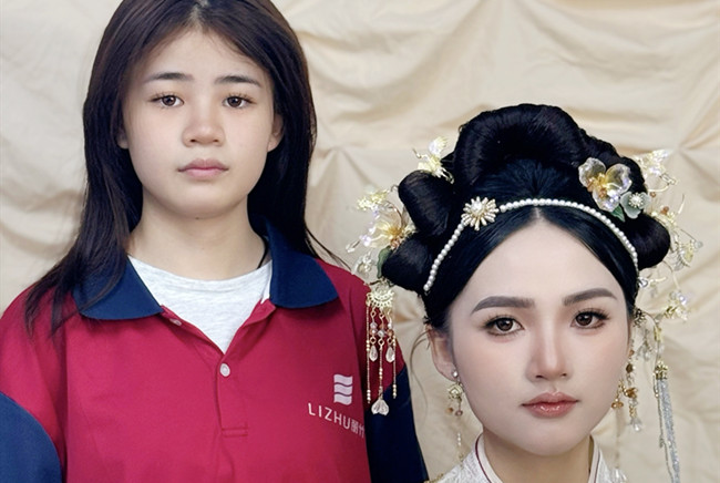 婚禮秀禾造型，南寧化妝訓(xùn)練