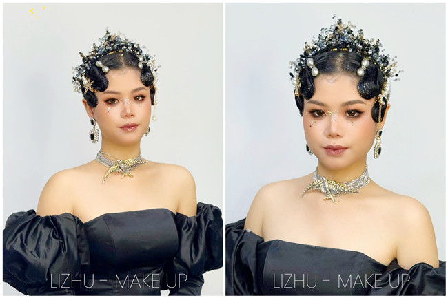 輕奢手推波紋造型， 廣西新娘妝造教學(xué)作品