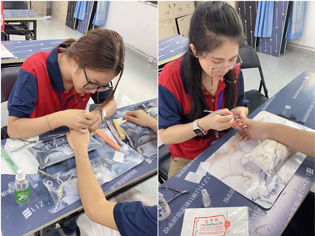 南寧美甲基礎班美甲修手考核，全員通過