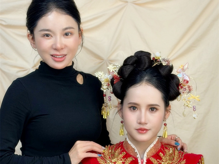 婚禮秀禾造型，南寧彩妝學(xué)校前十學(xué)員作品
