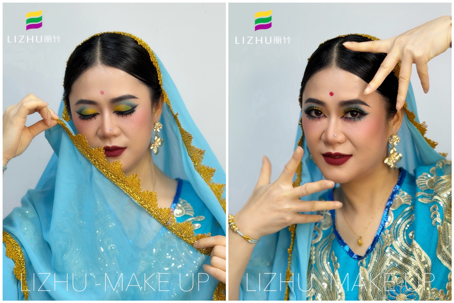 異域風(fēng)情印度妝，南寧彩妝形象造型學(xué)校作品